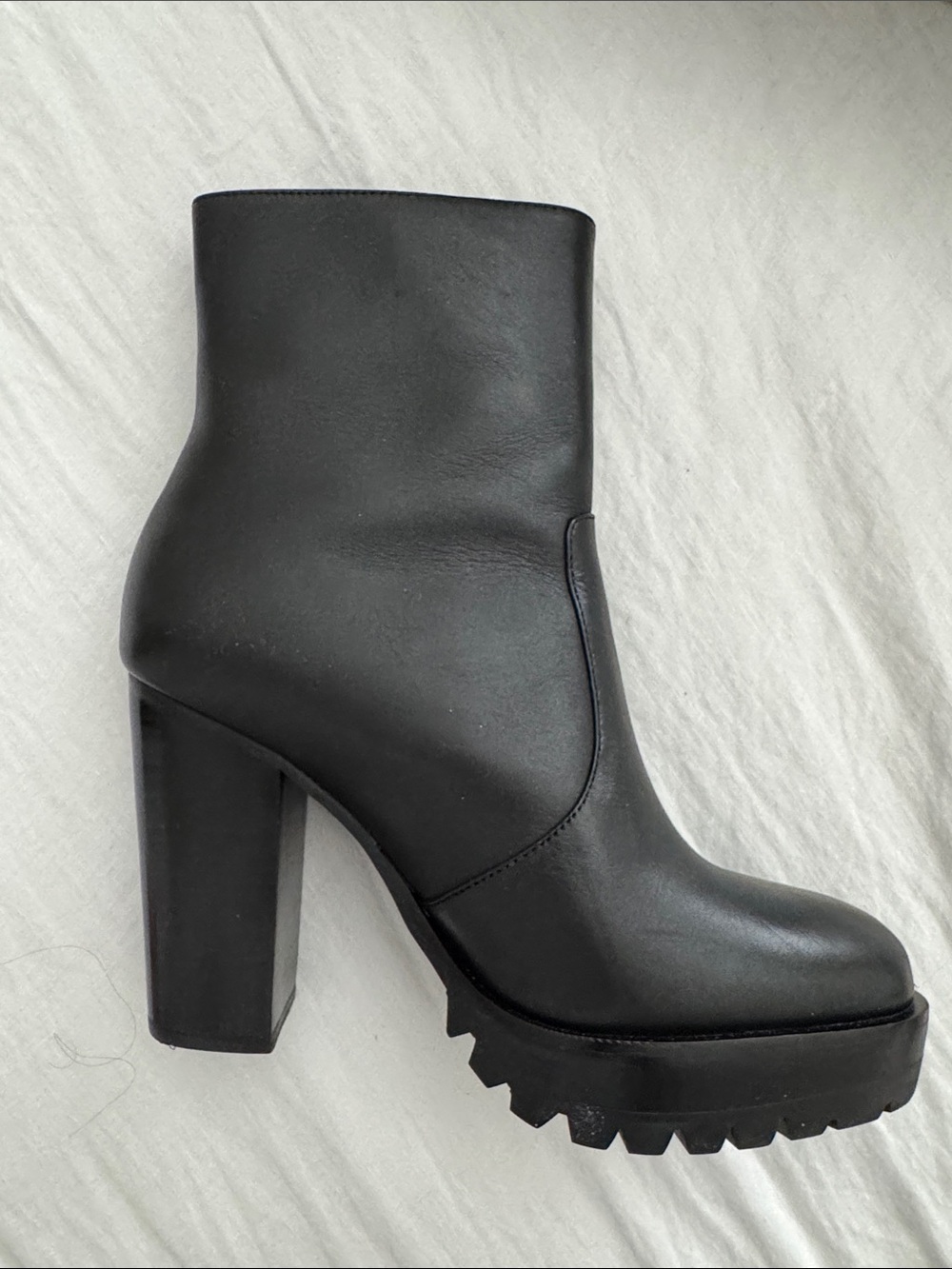 Allsaints Ana crust calf Black Leather Boots - Picture 4 of 12
